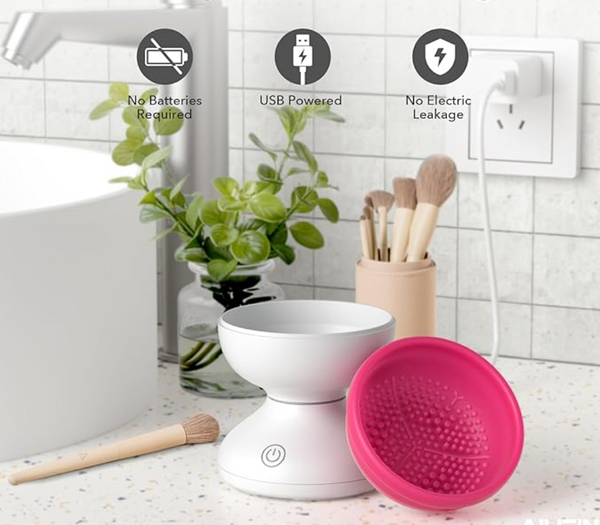 Mini Electric Makeup Brush Cleaner — Spotless Brushes in 30 Seconds | Dar Luxe