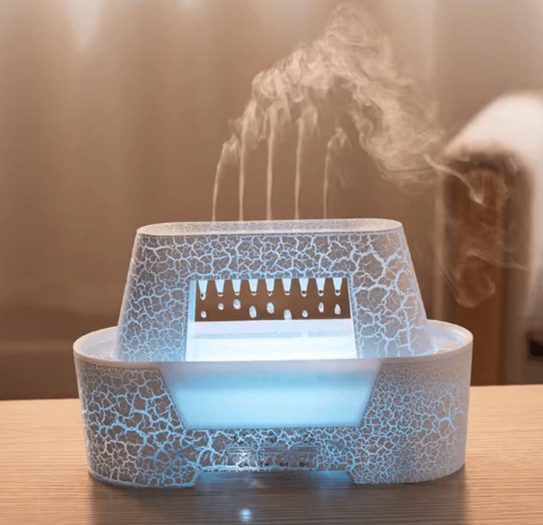 Raindrop Aroma Humidifier — LED Flame Light & Remote Control, Ultrasonic Mist | Dar Luxe