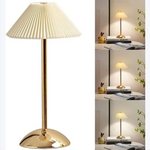 Pleated LED Desk Lamp — Rechargeable Ambient Glow for Any Room | Dar Luxe